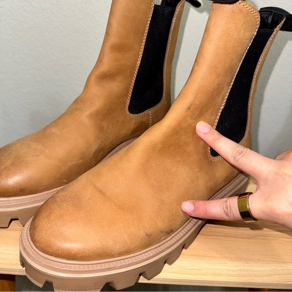 Rag & Bone Quest Leather Chelsea Boots In Camel Size 9.5/39.5 - Picture 13 of 13